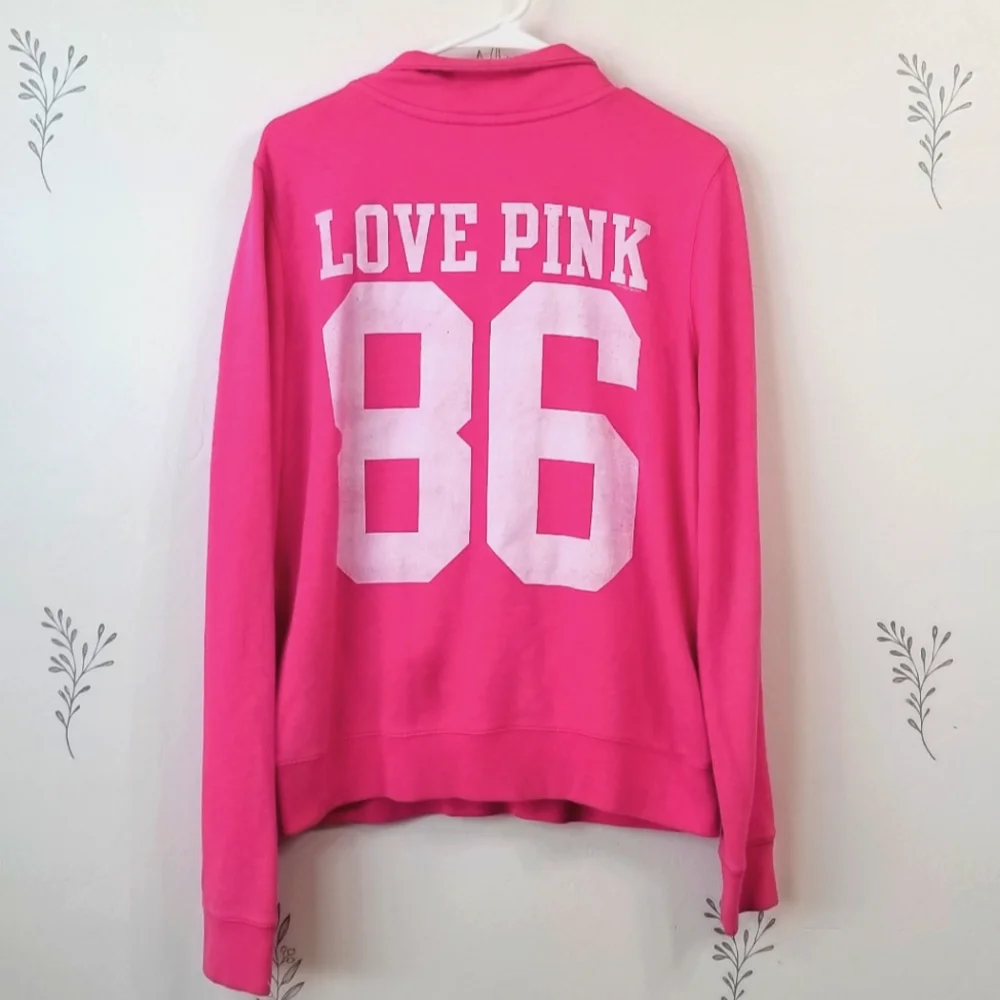 PINK Victoria Secret  Love Pink 86 1/4 Zip Up Hoodie - Picture 5 of 5